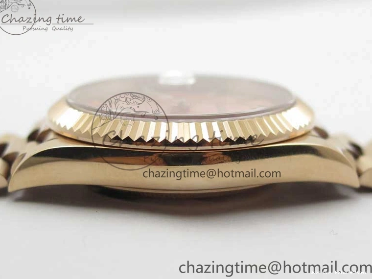 Good Copy Rolex Watches RG Popular RG Bracelet T on New 228239 BP Dial 2834 Markers Version 40mm RG Day-Date President Dial 904 A Crystal 0111